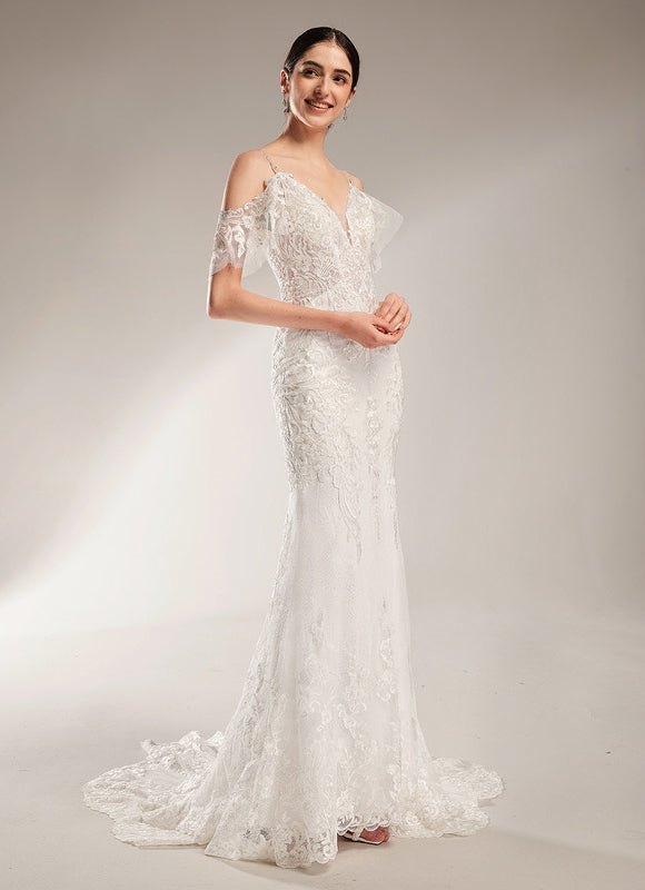 Robe Dentelle Sirène Élégante - gallery 4