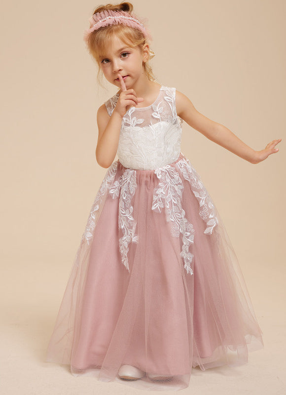 Robe Dentelle Tulle Marine Fleurie - gallery 3