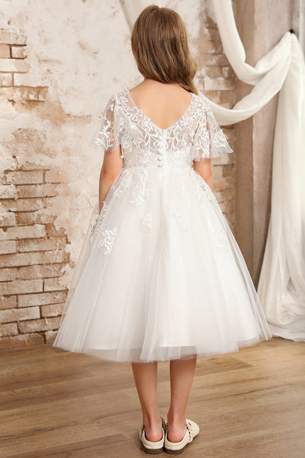 Robe De Baptême Fille En Dentelle - gallery 5