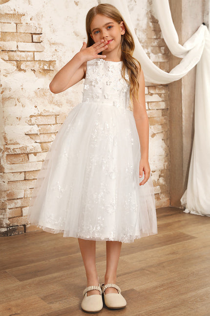 Robe Dentelle Fille Tulle Floral - gallery 7