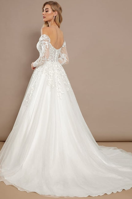 Robe Dentelle Nuptiale Tulle Brodé - gallery 5
