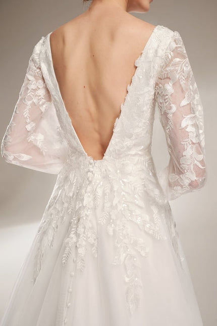 Robe Dentelle Nuptiale Satinée - gallery 5
