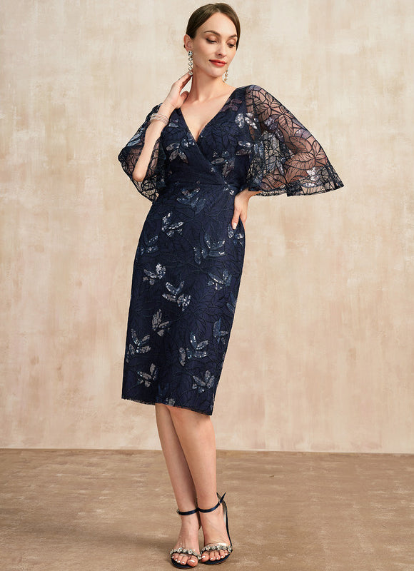 Robe Dentelle Marine Délicate - gallery 5