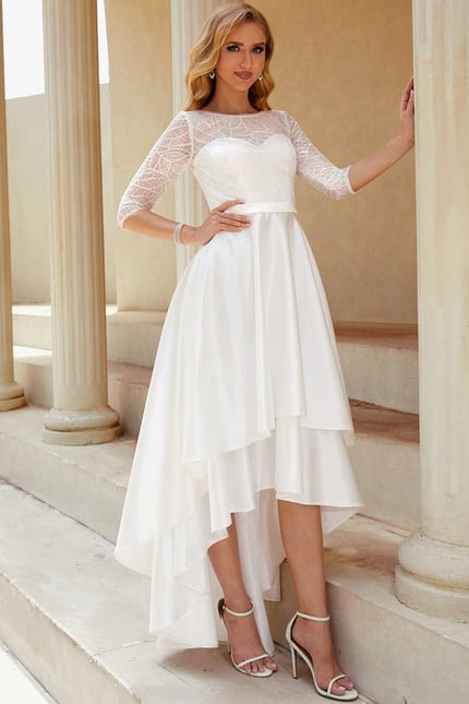 Robe Dentelle Satinée Étoile Flottante - gallery 5