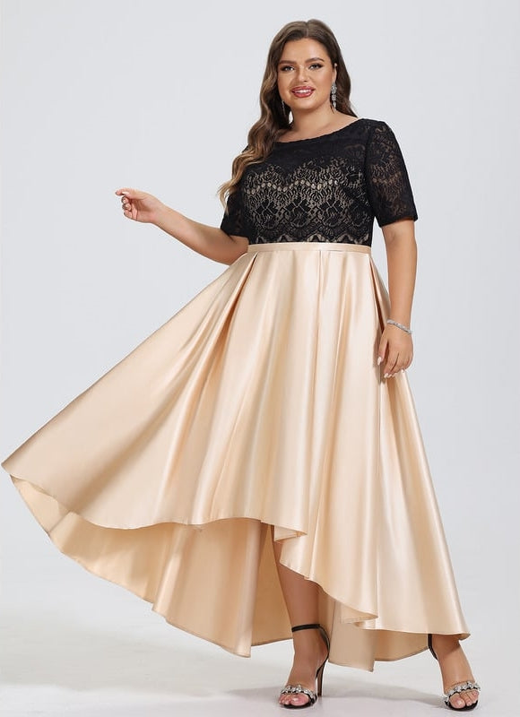 Robe Dentelle Asymétrique Chic - gallery 5