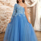 Robe Dentelle Bleue Florale