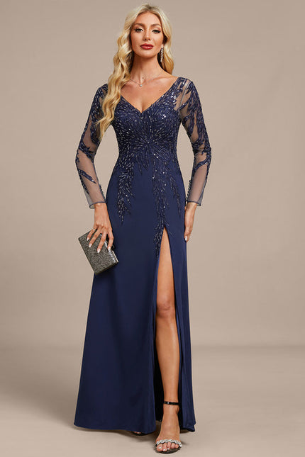 Robe Longue Fendue Dentelle