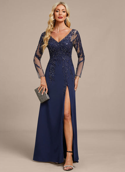 Robe Longue Fendue Dentelle