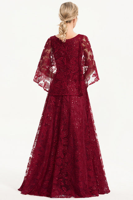 Robe Dentelle Éclat Bordeaux - gallery 2