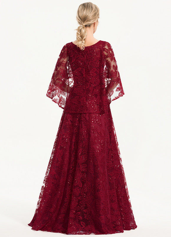 Robe Dentelle Éclat Bordeaux - gallery 2