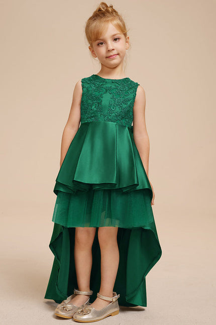 Robe Longue Verte Dentelle - gallery 3