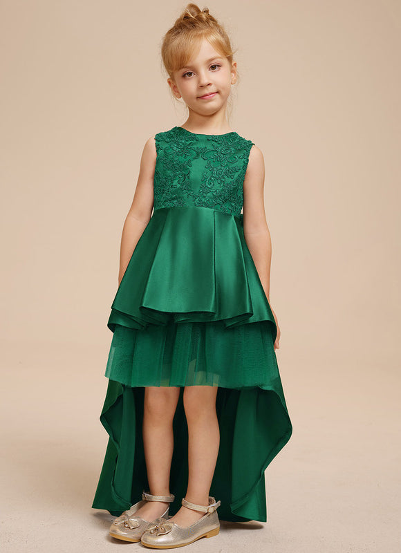 Robe Longue Verte Dentelle - gallery 3