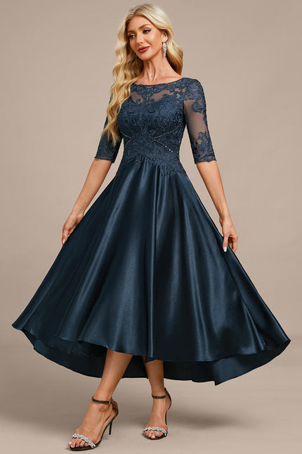 Robe Dentelle Élégante Marine - gallery 3
