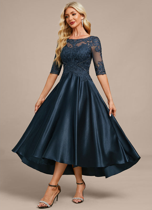 Robe Dentelle Élégante Marine - gallery 3