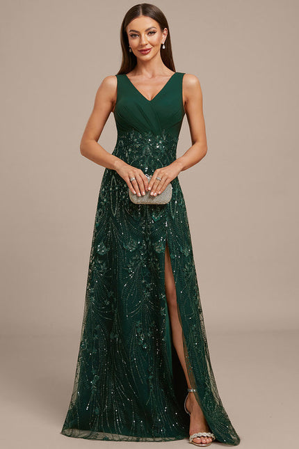 Robe Dentelle Soirée Scintillante - gallery 2