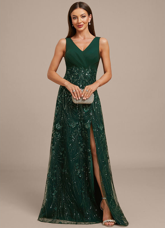 Robe Dentelle Soirée Scintillante - gallery 2