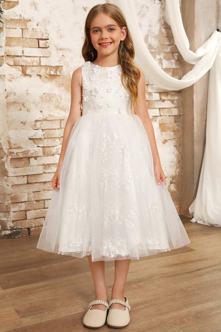 Robe Dentelle Fille Tulle Floral