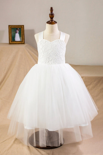 Robe Dentelle Tulle Satinée - gallery 1
