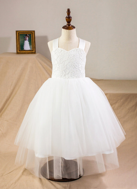 Robe Dentelle Tulle Satinée - gallery 1