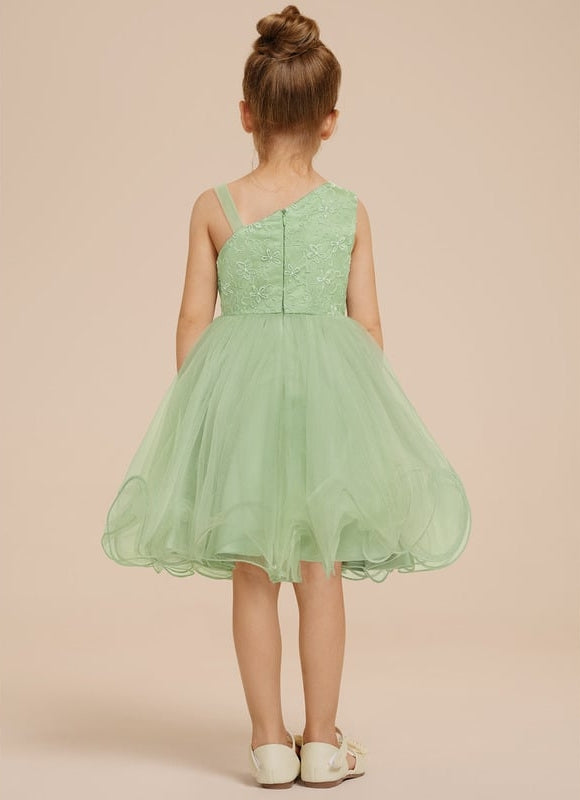 Robe Dentelle Tulle Vert Pastel - gallery 5