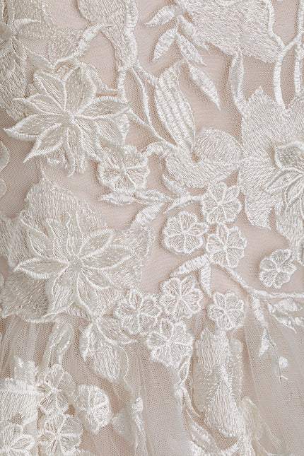 Robe Dentelle Éthérée Florale - gallery 7