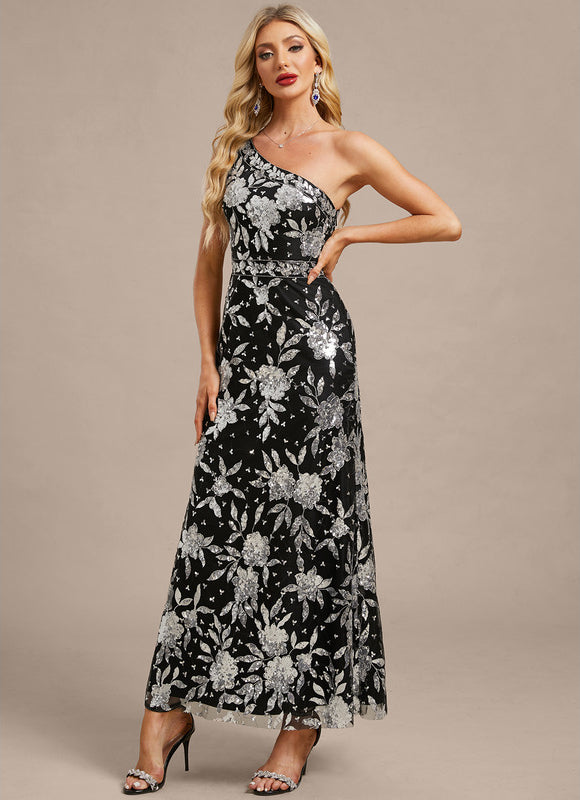 Robe Paillette Dentelle - gallery 3