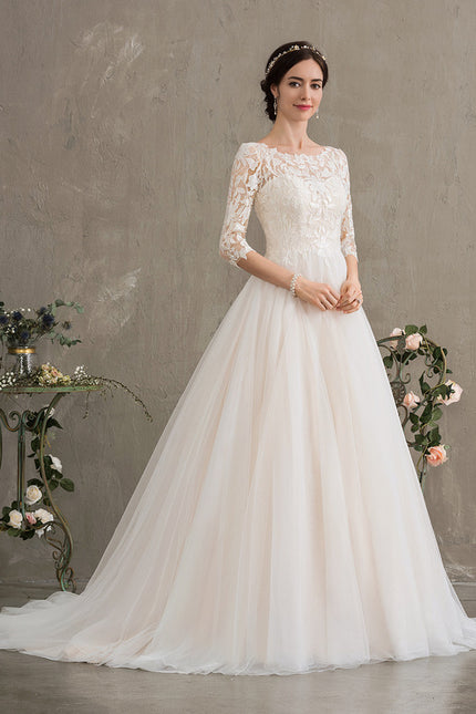 Robe Dentelle A-Line Élégante - gallery 6