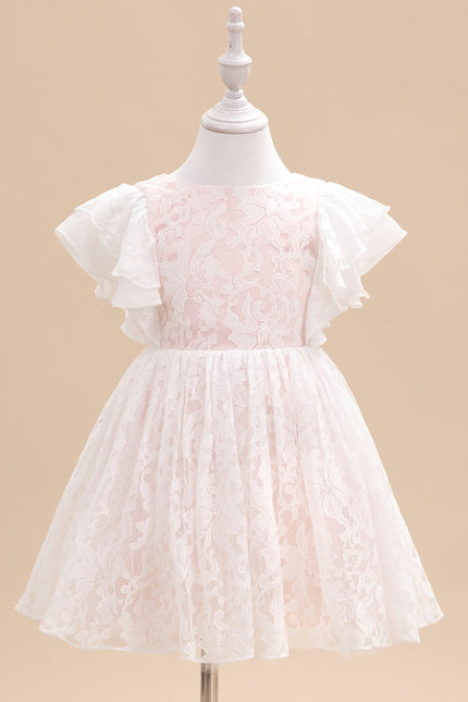 Robe Dentelle Fille Rose Dentelle - gallery 1