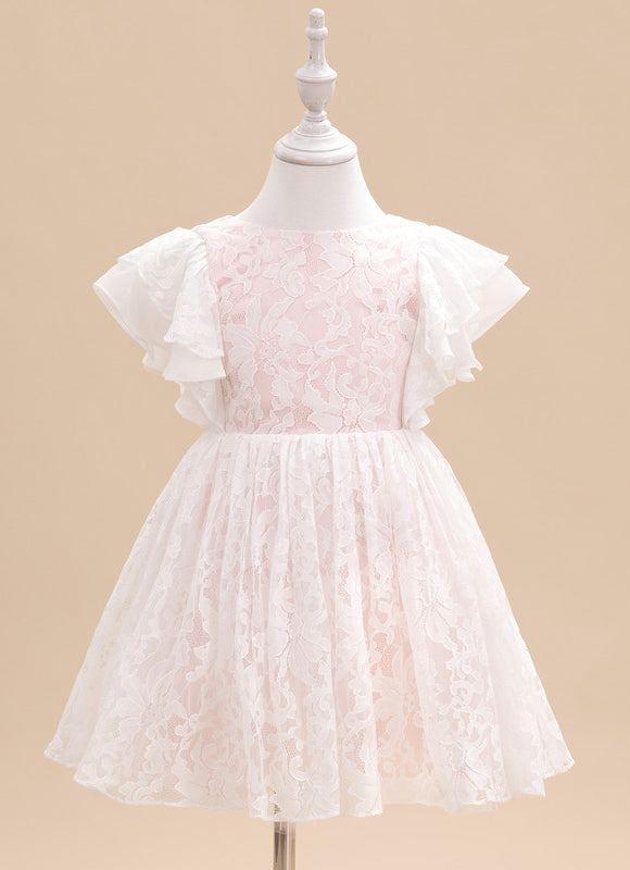 Robe Dentelle Fille Rose Dentelle - gallery 1