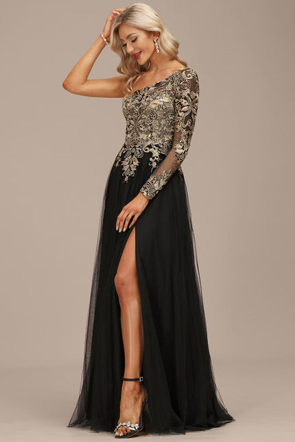 Robe Dentelle Tulle Asymétrique - gallery 2