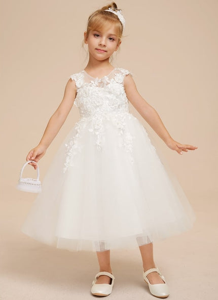 Robe Dentelle Enfant Blanche Florale