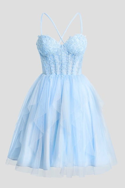 Robe Courte Dos Nu Dentelle - gallery 7