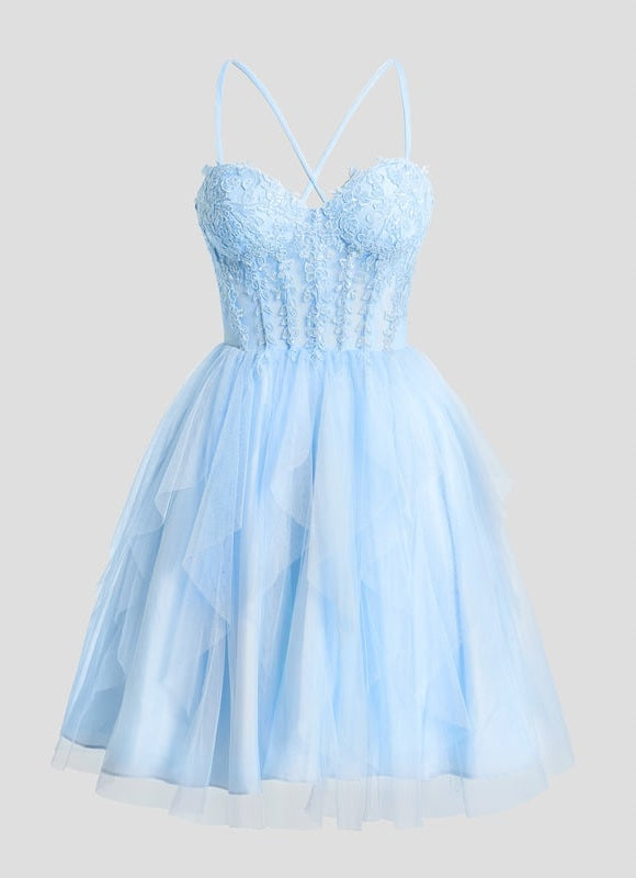 Robe Courte Dos Nu Dentelle - gallery 7