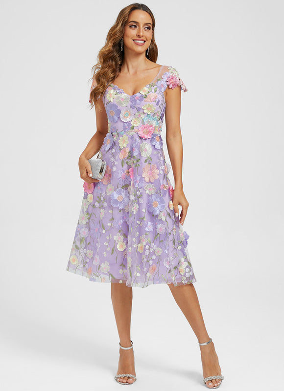 Robe Dentelle Florale Vaporeuse - gallery 4