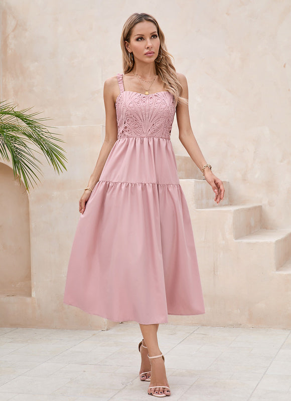 Robe Dentelle Élégance Roseau - gallery 1