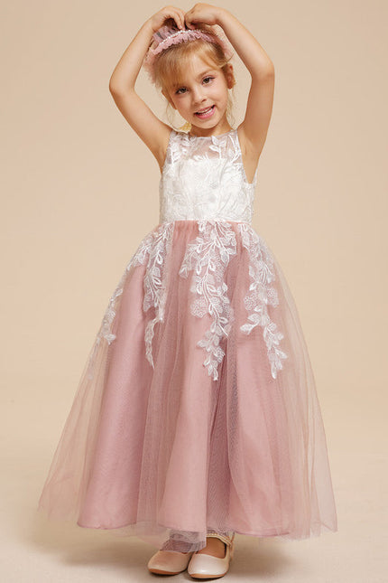 Robe Dentelle Tulle Marine Fleurie