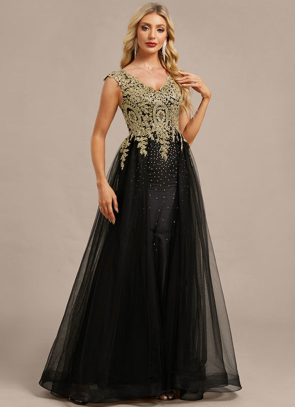 Robe Dentelle Transparente Longue - gallery 5