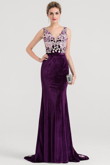 Robe Dentelle Velours Floral - gallery 2