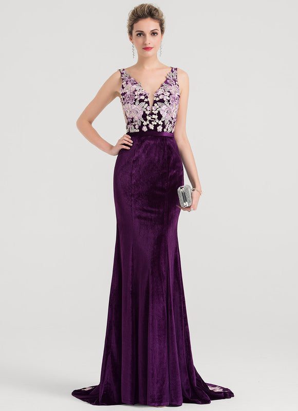 Robe Dentelle Velours Floral - gallery 2