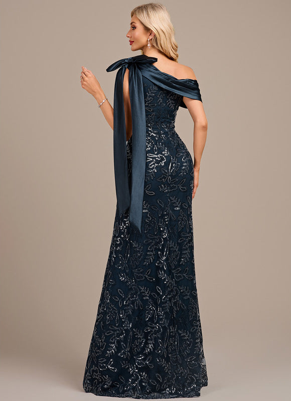 Robe Dentelle Satin Pailletée - gallery 5