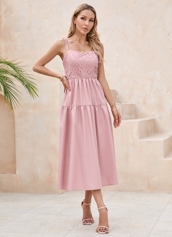 Robe Dentelle Élégance Roseau
