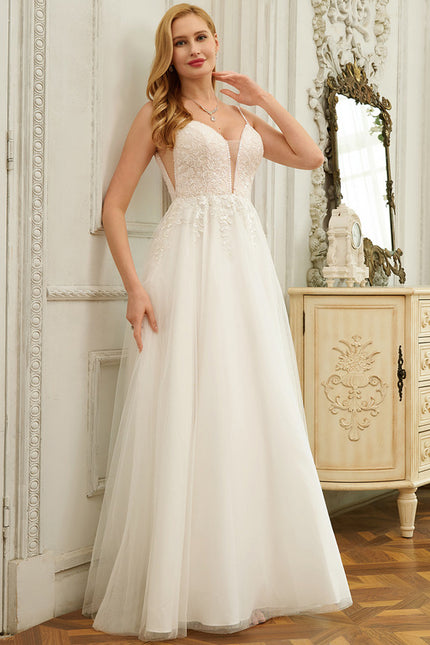 Robe Dentelle Éthérée Perlée - gallery 3