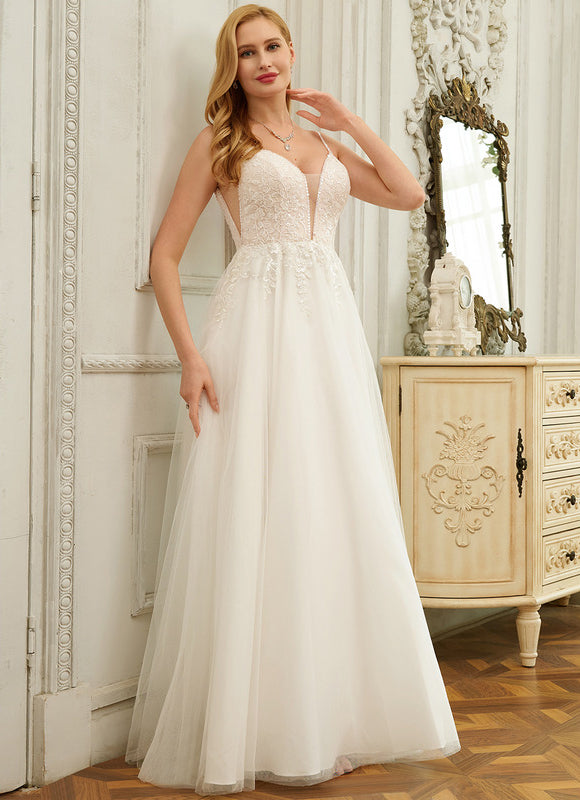 Robe Dentelle Éthérée Perlée - gallery 3