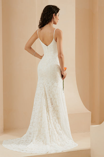 Robe Dentelle Sirène Ivoire - gallery 2