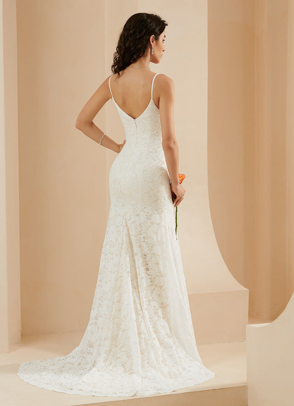 Robe Dentelle Sirène Ivoire - gallery 2