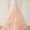 Robe Demoiselle D'Honneur Dentelle Rose