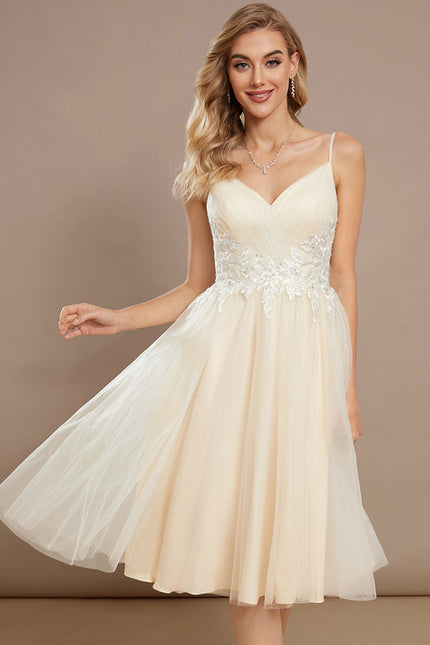 Robe Dentelle Tulle Paillettes Ivoire