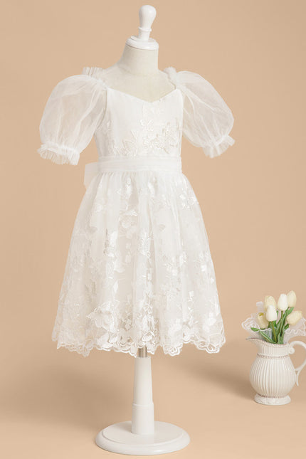 Robe Dentelle Nuptiale Enfantine Élégante - gallery 8