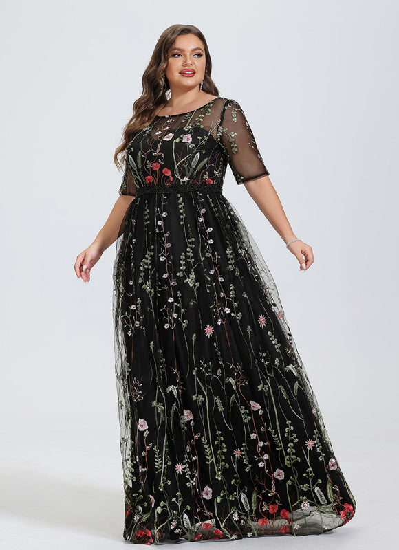 Robe Dentelle Florale Envoûtante - gallery 8