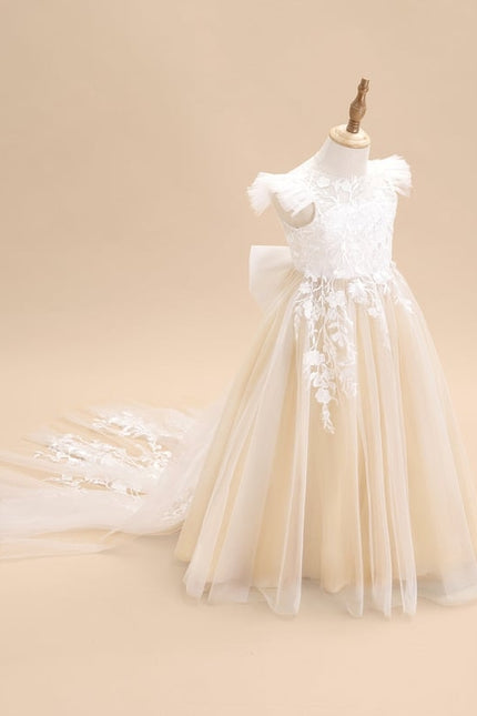Robe Dentelle Nuageuse Élégante - gallery 3